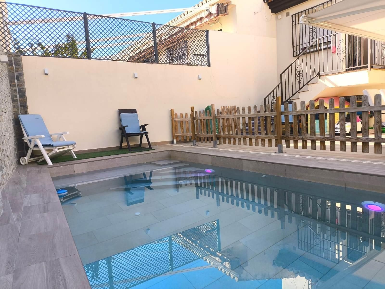 Swimming pool of Single-family semi-detached for sale in Cúllar Vega  with Heating, Storage room and Swimming Pool