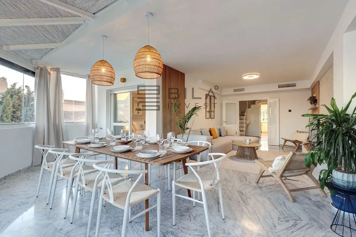 Dining room of Attic for sale in Marbella  with Air Conditioner, Terrace and Swimming Pool