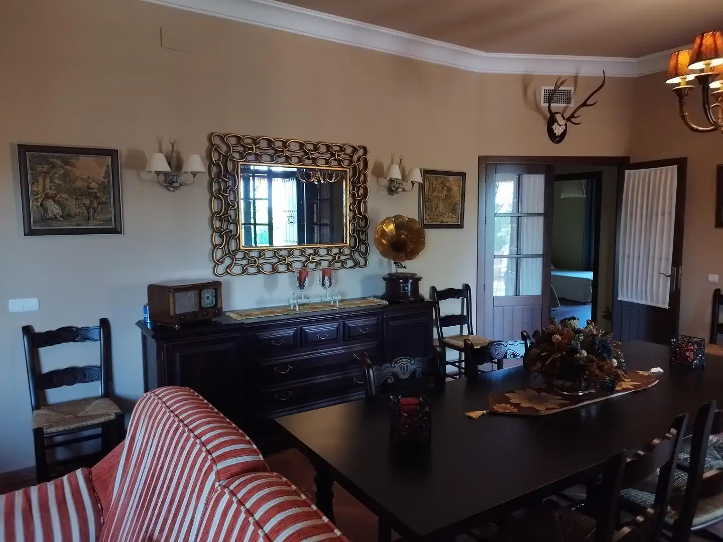 Menjador de Finca rústica en venda en Berlanga amb Aire condicionat, Jardí privat i Piscina