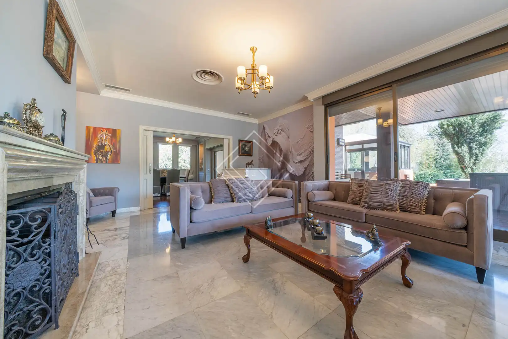 Sala de estar de Casa o chalet en venta en Madrid con Aire acondicionado, Calefacción y Jardín privado