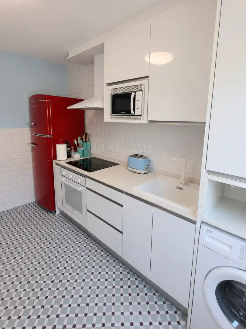 Kitchen of Flat for rent in Gijón   with Heating, Parquet flooring and Furnished