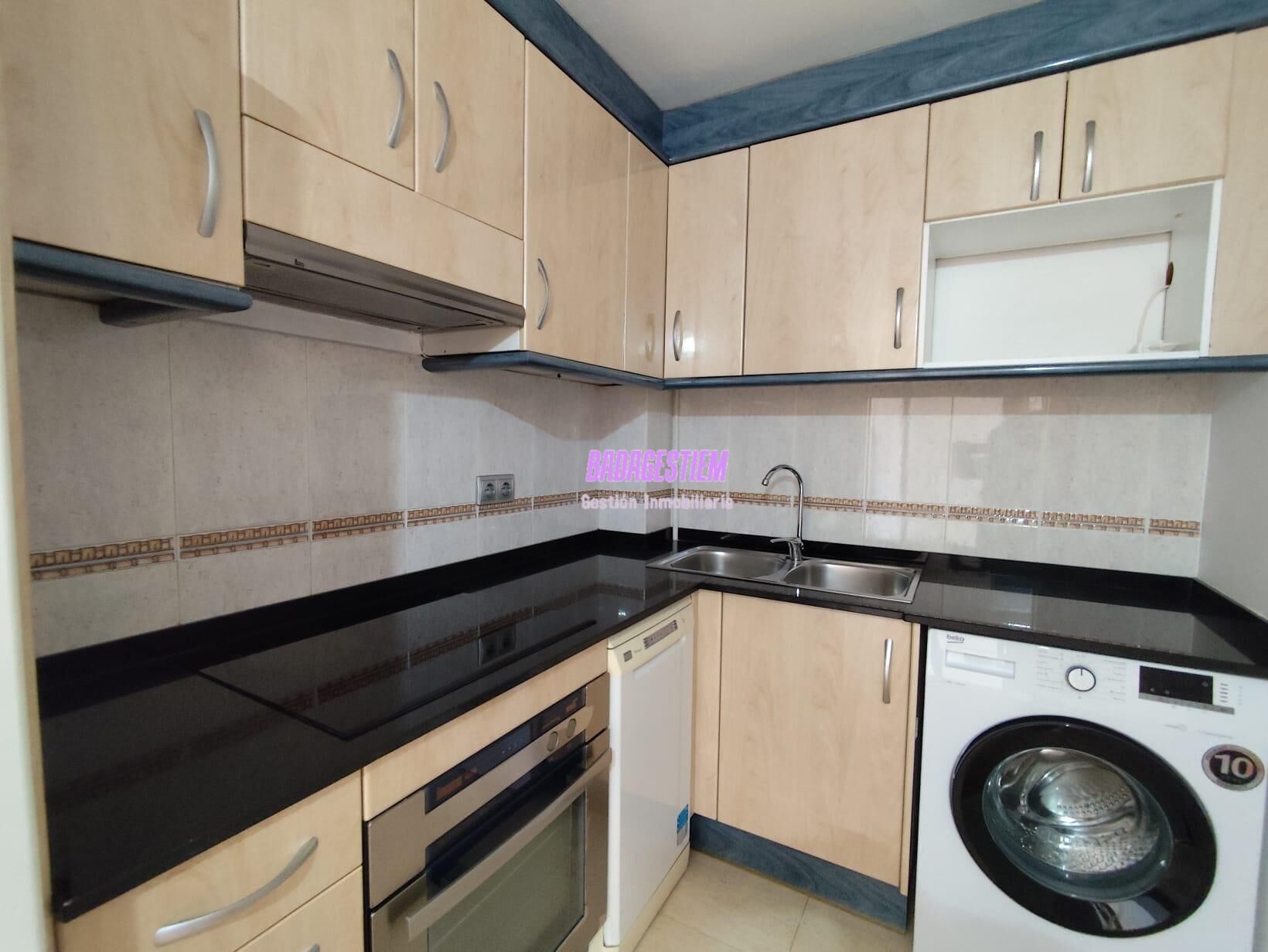 Kitchen of Flat for sale in Badalona  with Air Conditioner, Heating and Parquet flooring