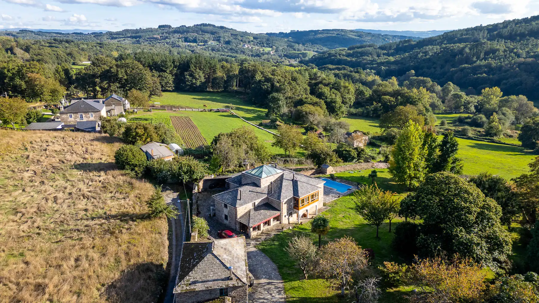 Vista exterior de Casa o chalet en venta en Lugo con Piscina y Amueblado