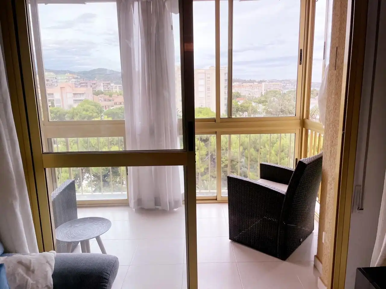 Terraza de Apartamento de alquiler en Benicasim / Benicàssim con Jardín privado, Terraza y Amueblado