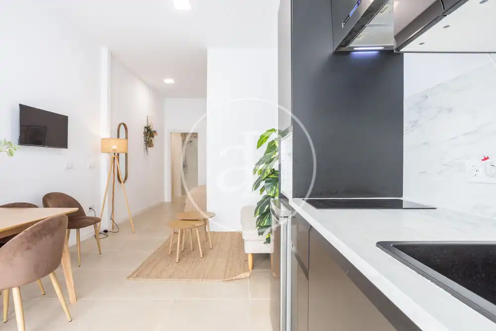 Cuina de Loft de lloguer en Valencia amb Aire condicionat i Moblat