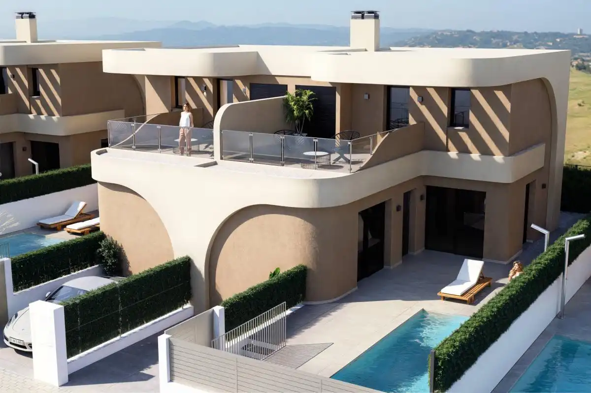 Vista exterior de Casa adosada en venda en Daya Nueva amb Piscina