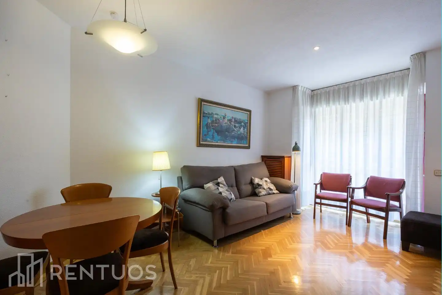 Sala d'estar de Pis de lloguer en Madrid amb Aire condicionat, Calefacció i Parquet