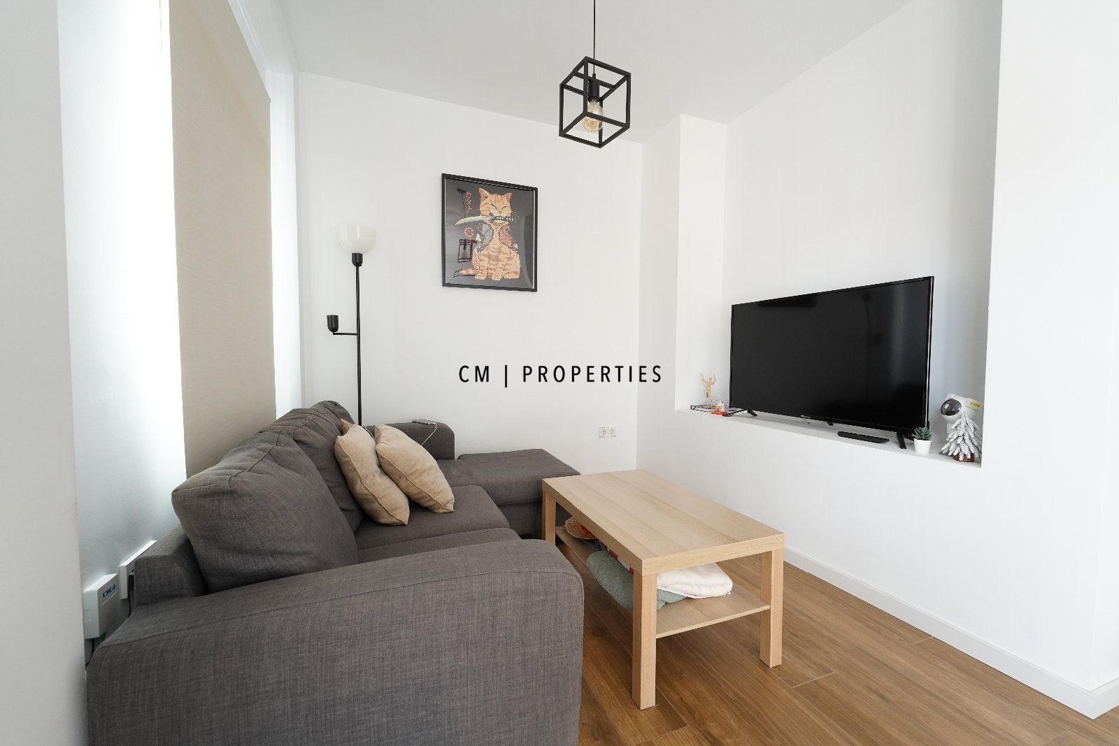 Living room of Flat to rent in  Valencia Capital  with Air Conditioner, Heating and Parquet flooring