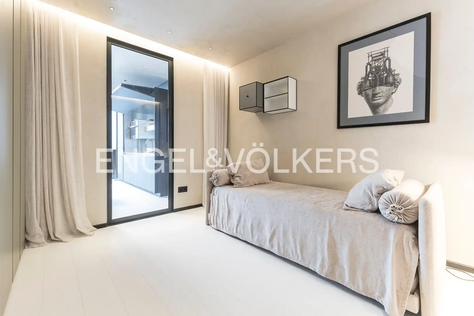 Schlafzimmer von Wohnung zur Miete in Barcelona mit Klimaanlage, Heizung und Parkett