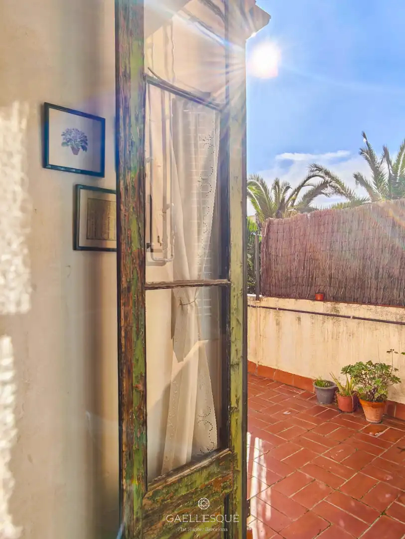 Terrassa de Casa adosada en venda en Barcelona amb Calefacció, Jardí privat i Terrassa