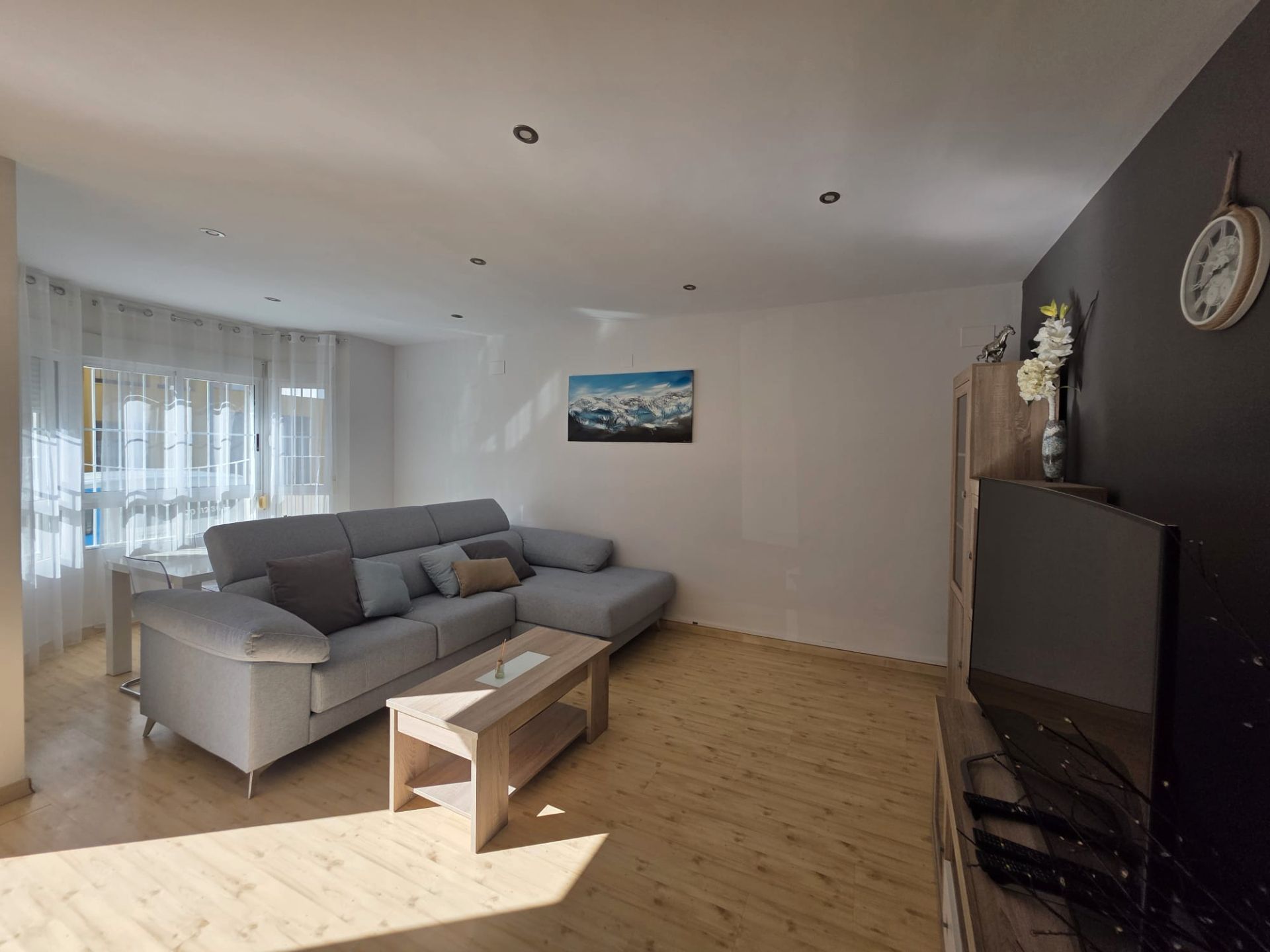 Living room of Single-family semi-detached for rent in Beneixida  with Air Conditioner, Furnished and Balcony