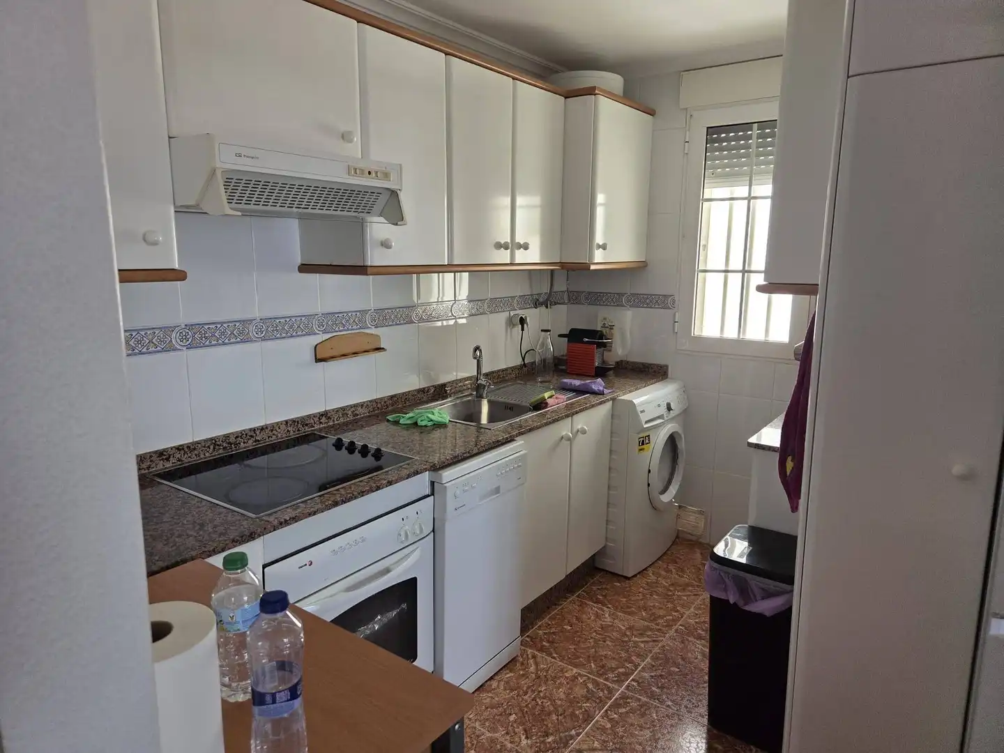 Cuina de Àtic de lloguer en Cartagena amb Aire condicionat, Terrassa i Moblat
