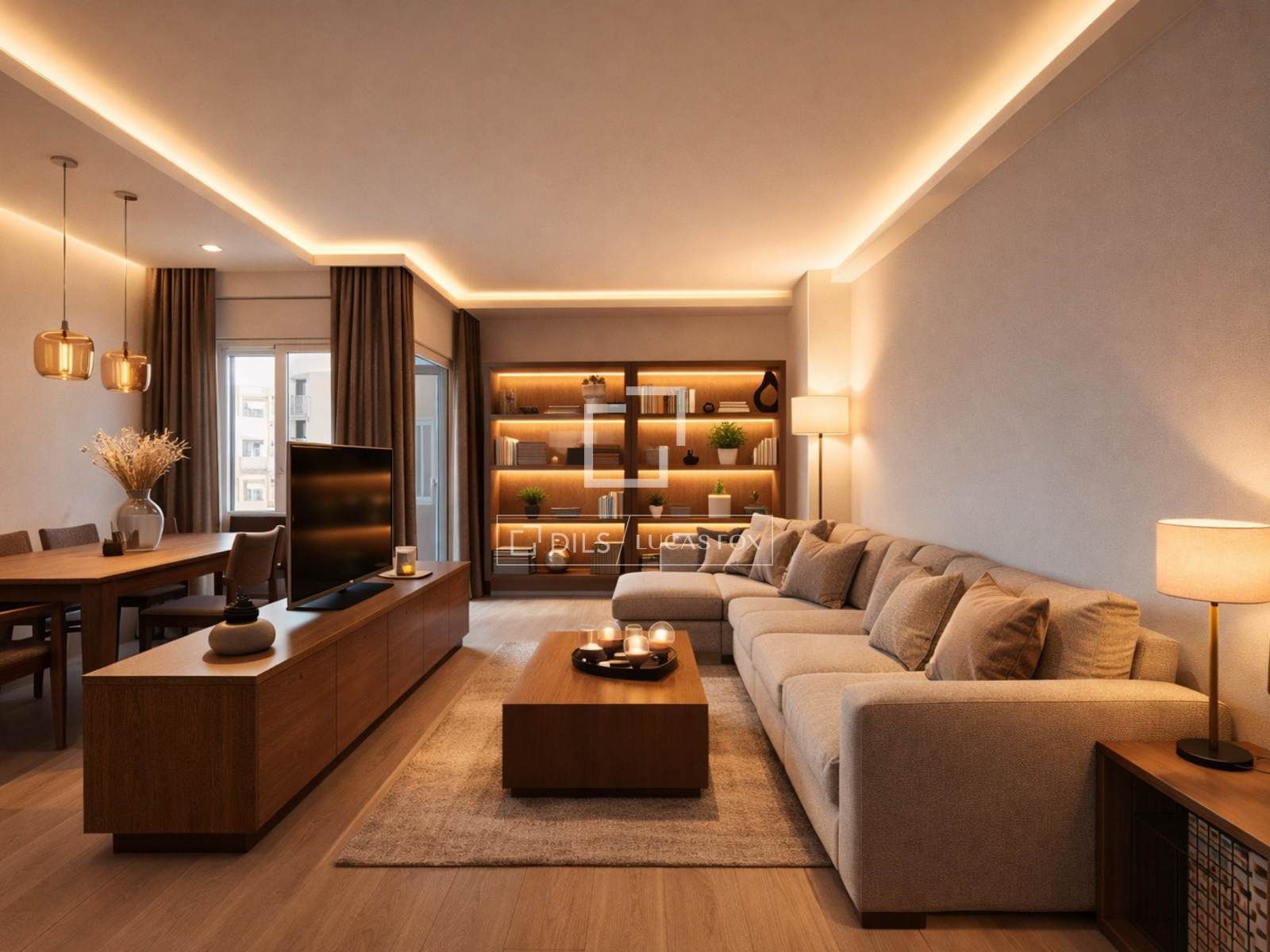 Living room of Flat for sale in  Barcelona Capital  with Heating, Terrace and Swimming Pool