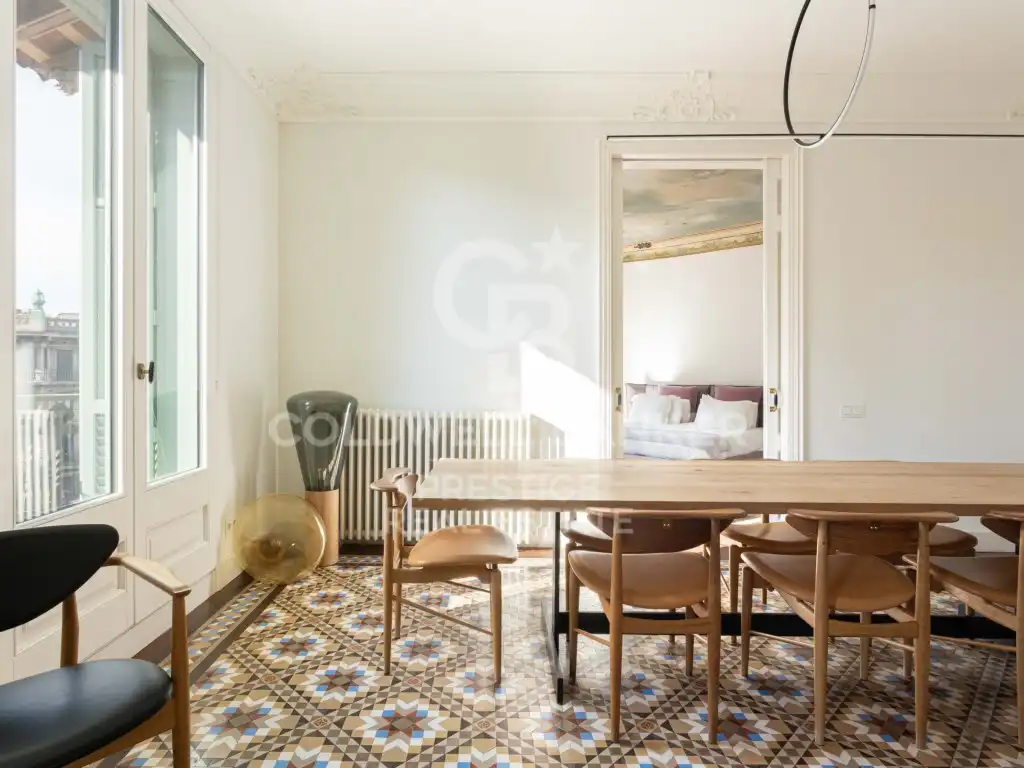 Dining room of Attic for sale in Barcelona  with Terrace, Swimming Pool and Balcony