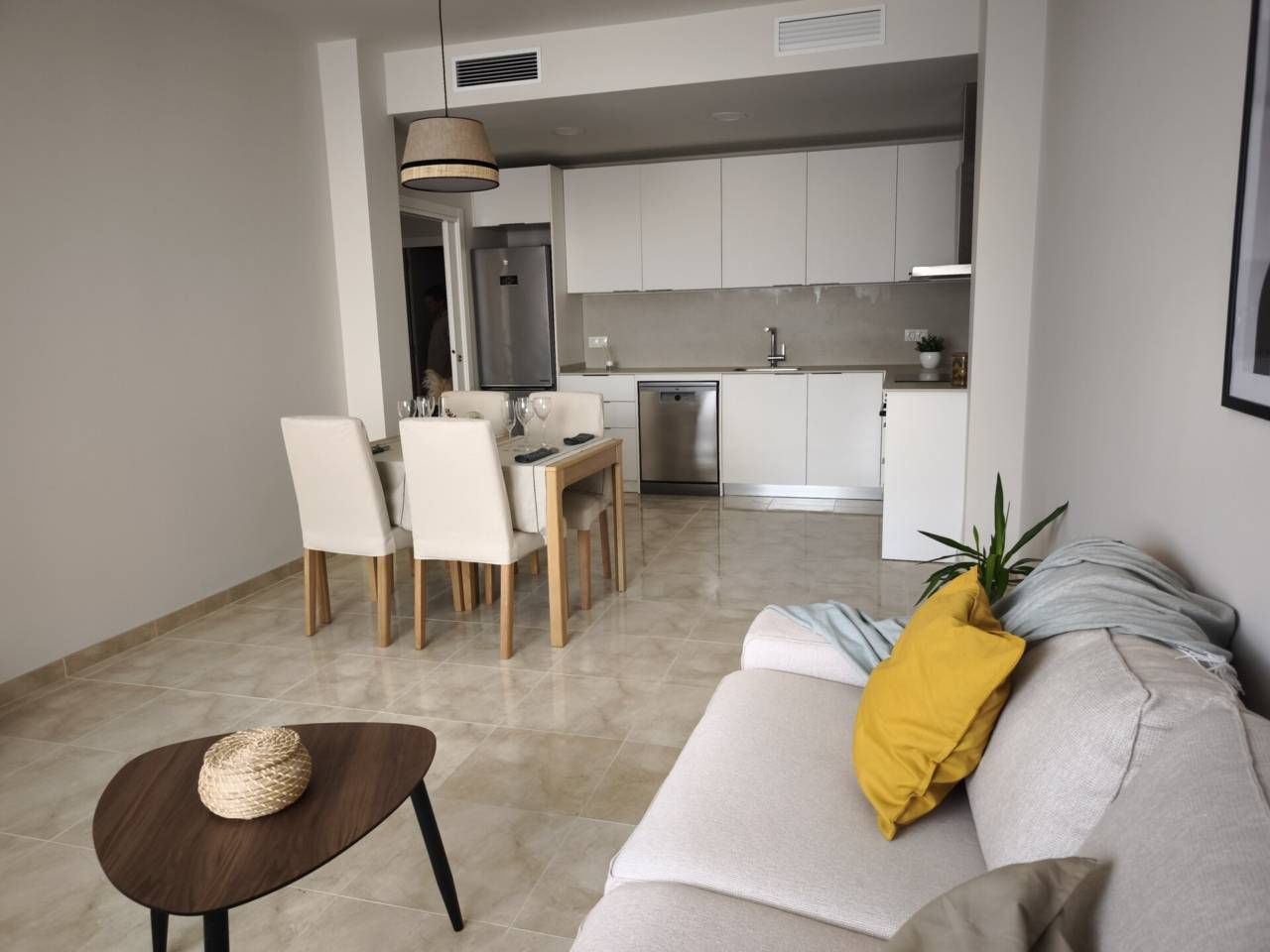 Kitchen of Flat for sale in L'Aldea  with Air Conditioner and Heating