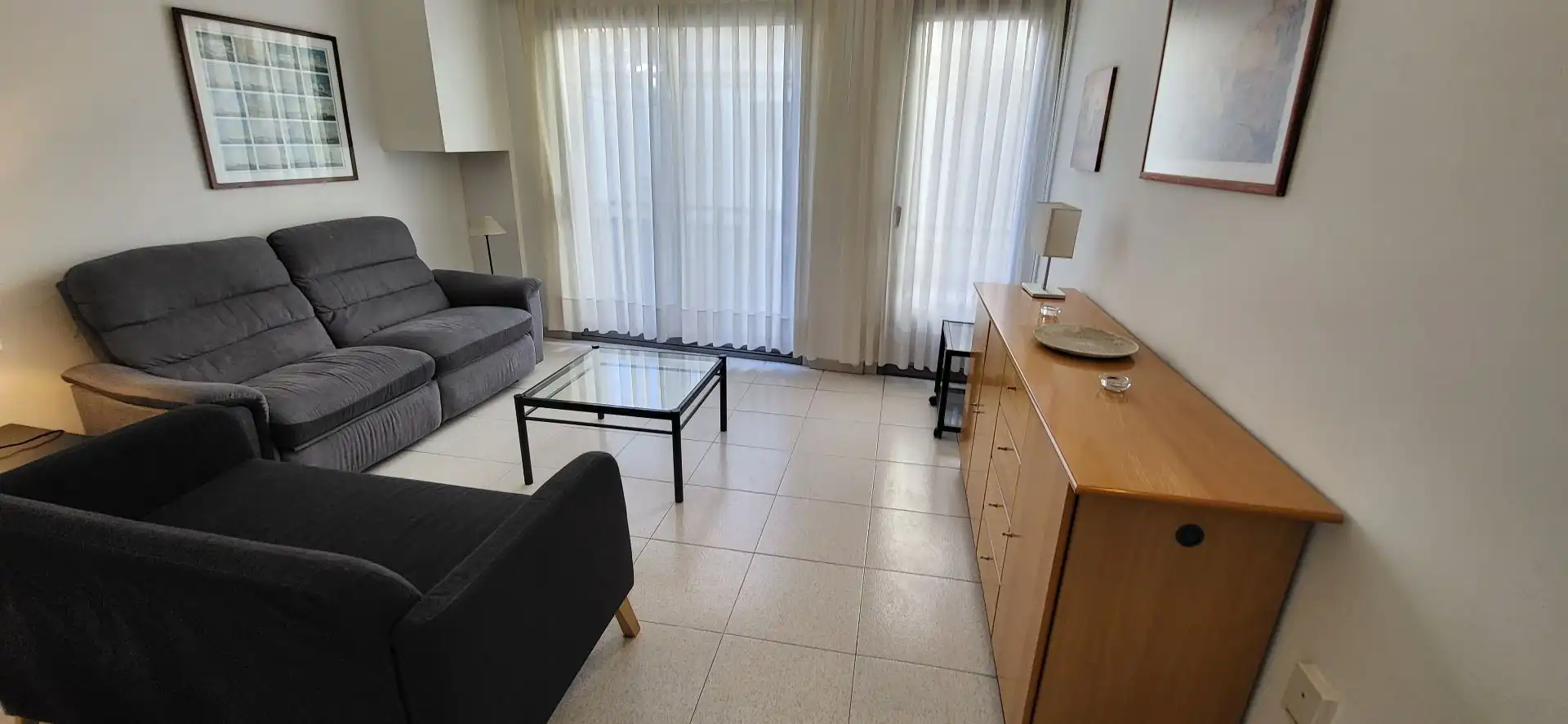 Sala d'estar de Apartament en venda en Sitges amb Aire condicionat i Calefacció