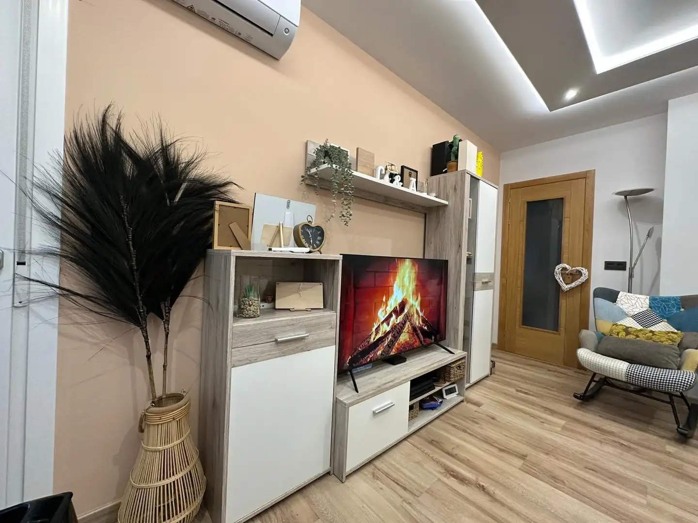 Living room of Flat for sale in Ourense Capital   with Air Conditioner, Heating and Terrace