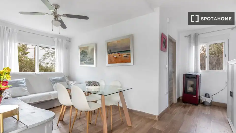 Dining room of Apartments for share in Muro de Alcoy  with Air Conditioner, Terrace and Furnished