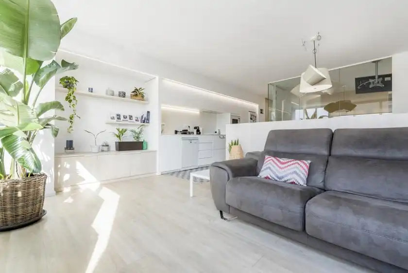 Sala de estar de Oficina de alquiler en Barcelona con Aire acondicionado, Calefacción y Amueblado