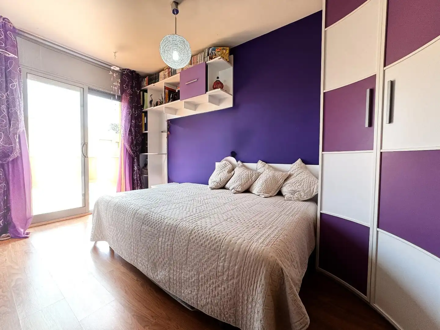 Schlafzimmer von Einfamilien-Reihenhaus zum Verkauf in Perafort mit Klimaanlage, Privatgarten und Parkett