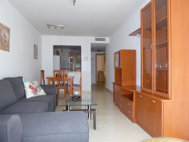 Sala d'estar de Apartament de lloguer en Málaga Capital amb Aire condicionat, Moblat i Forn