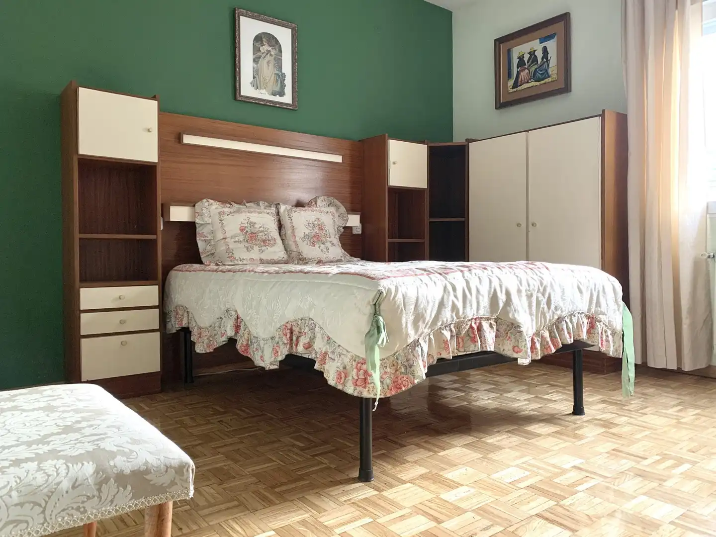 Bedroom of Flat for rent in Madrid  with Heating, Parquet flooring and Terrace