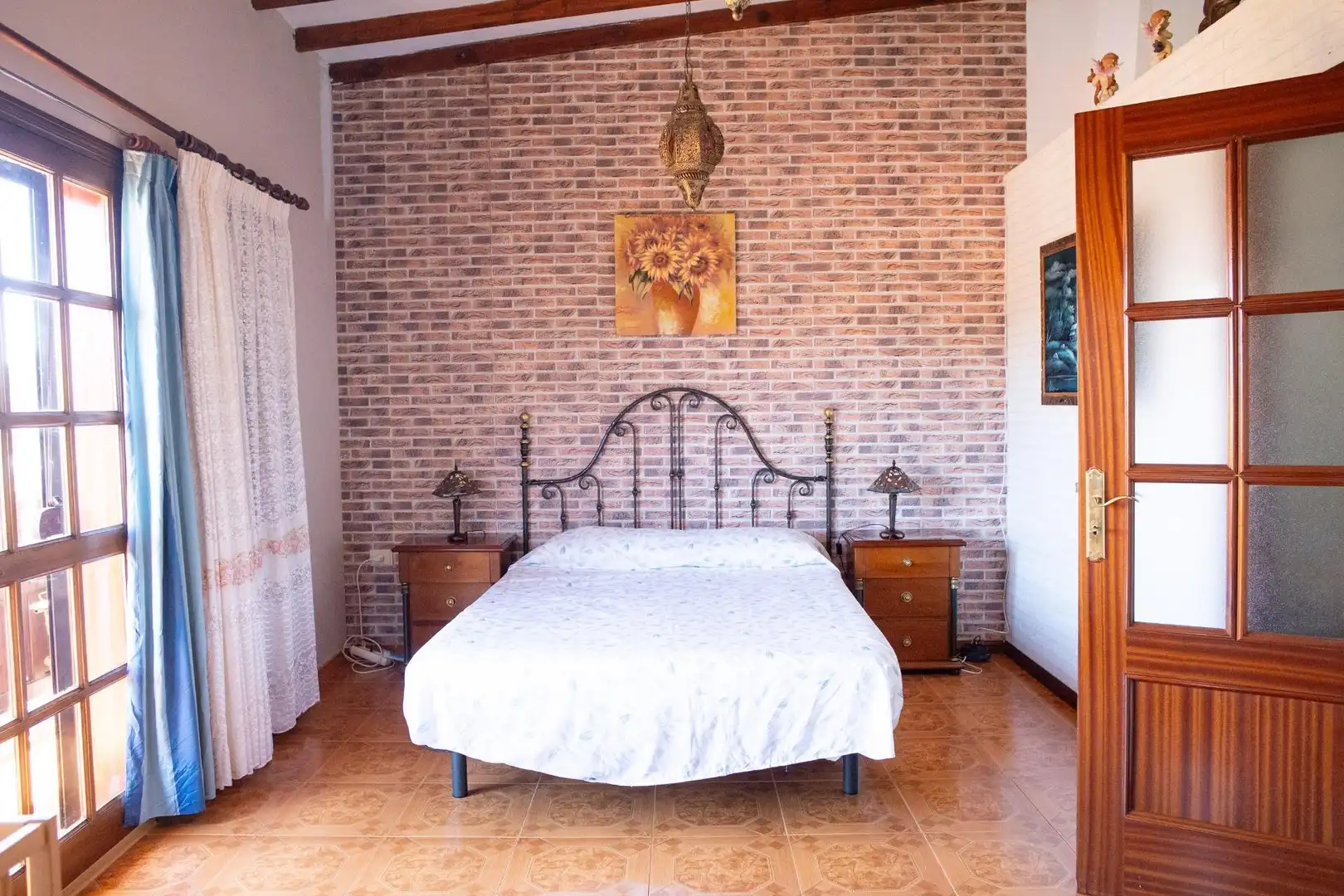 Schlafzimmer von Einfamilien-Reihenhaus zum Verkauf in Valsequillo de Gran Canaria mit Klimaanlage, Heizung und Privatgarten