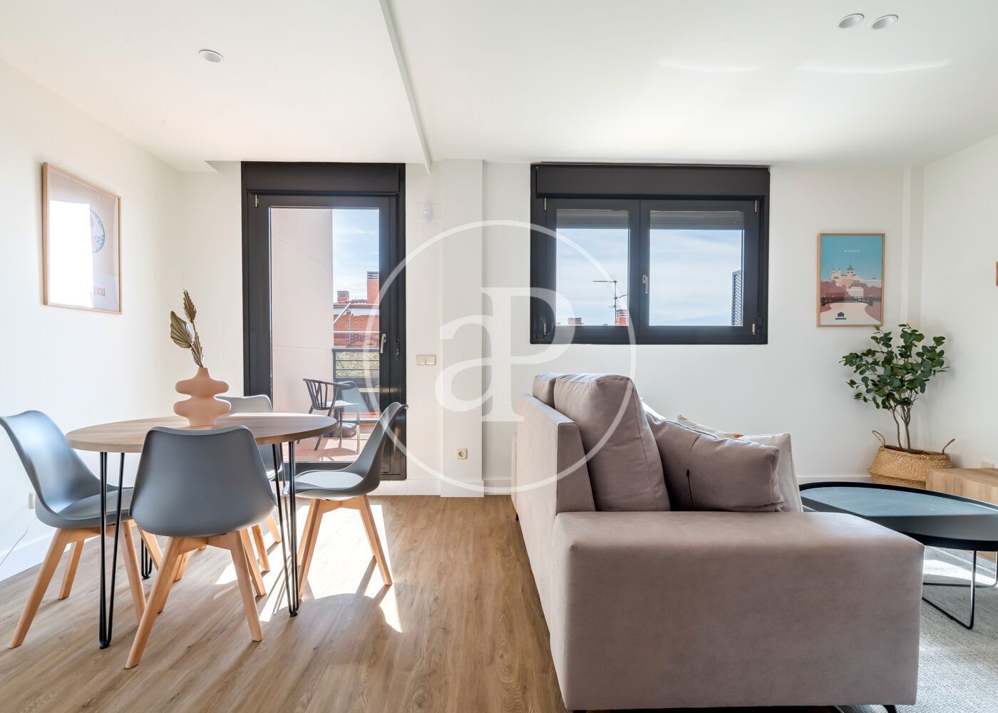 Living room of Flat to rent in  Madrid Capital  with Air Conditioner, Heating and Terrace