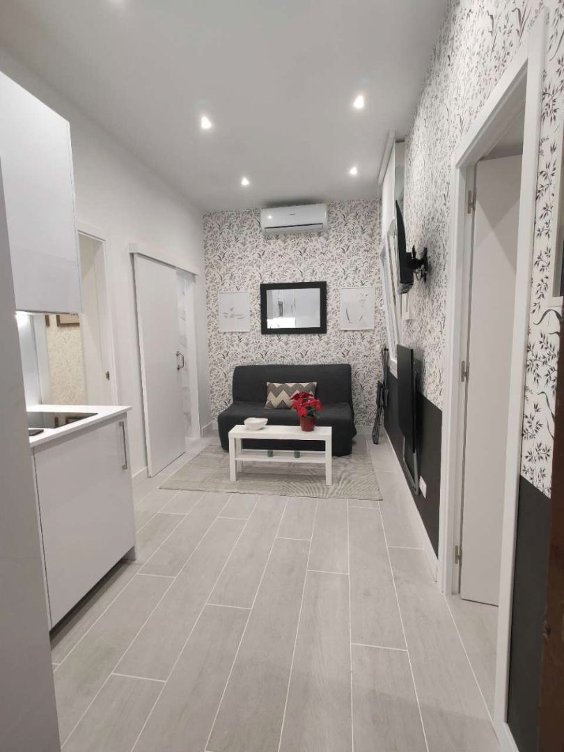 Living room of Flat for sale in  Madrid Capital  with Air Conditioner, Heating and Furnished