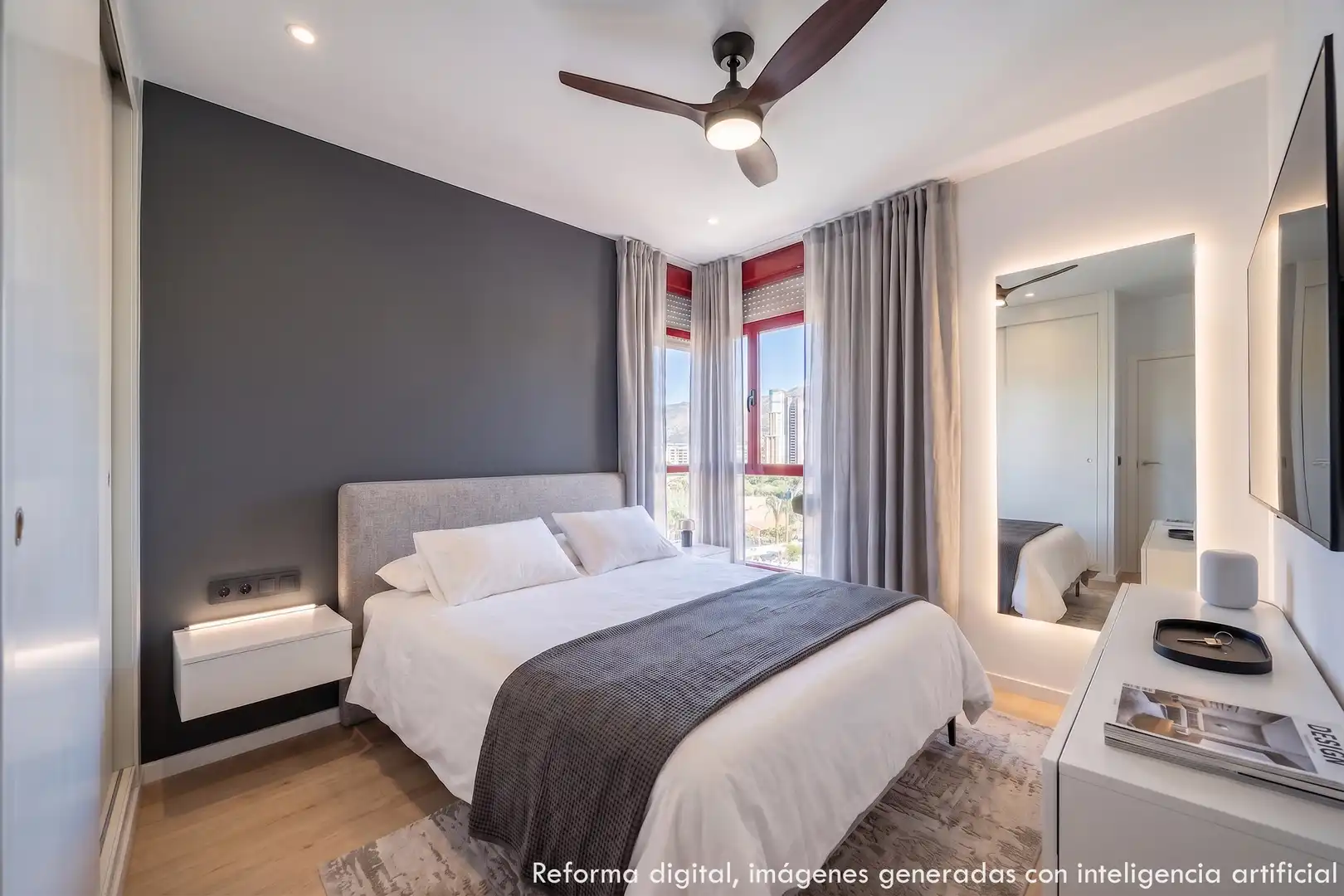 Bedroom of Apartments for sale in Benidorm  with Swimming Pool, Furnished and Community pool