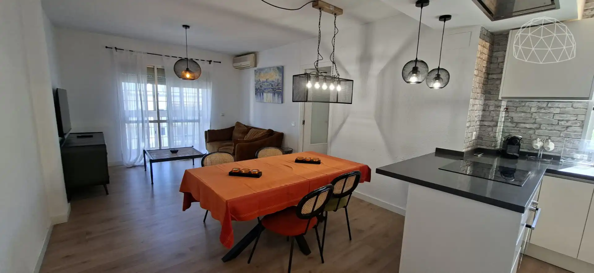 Dining room of Flat for sale in  Sevilla Capital  with Air Conditioner, Private garden and Furnished