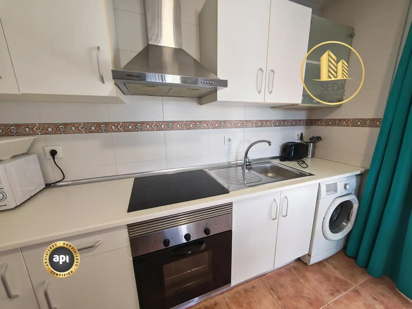 Kitchen of Flat for sale in Vera  with Air Conditioner, Private garden and Terrace