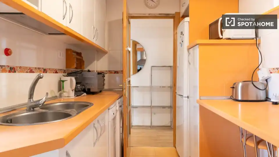 Kitchen of Flat for rent in Madrid  with Air Conditioner, Heating and Furnished