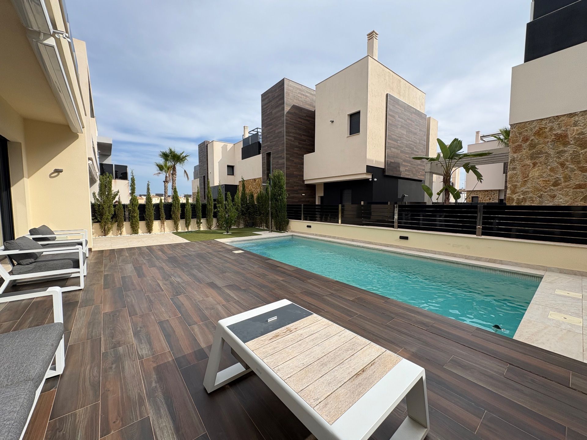 Swimming pool of House or chalet to rent in Orihuela  with Air Conditioner, Heating and Private garden