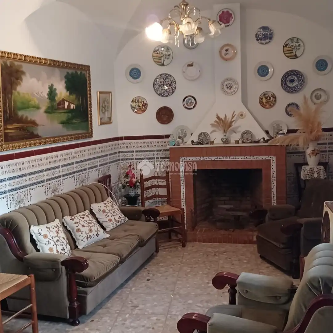 Sala de estar de Casa adosada en venta en Aljucén