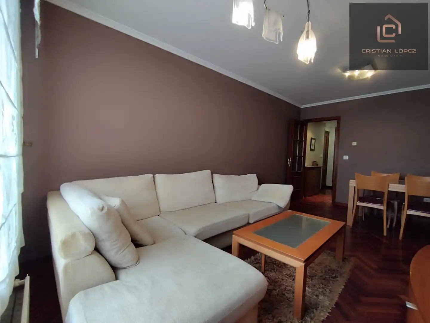 Sala de estar de Piso en venta en A Coruña Capital  con Calefacción, Jardín privado y Parquet