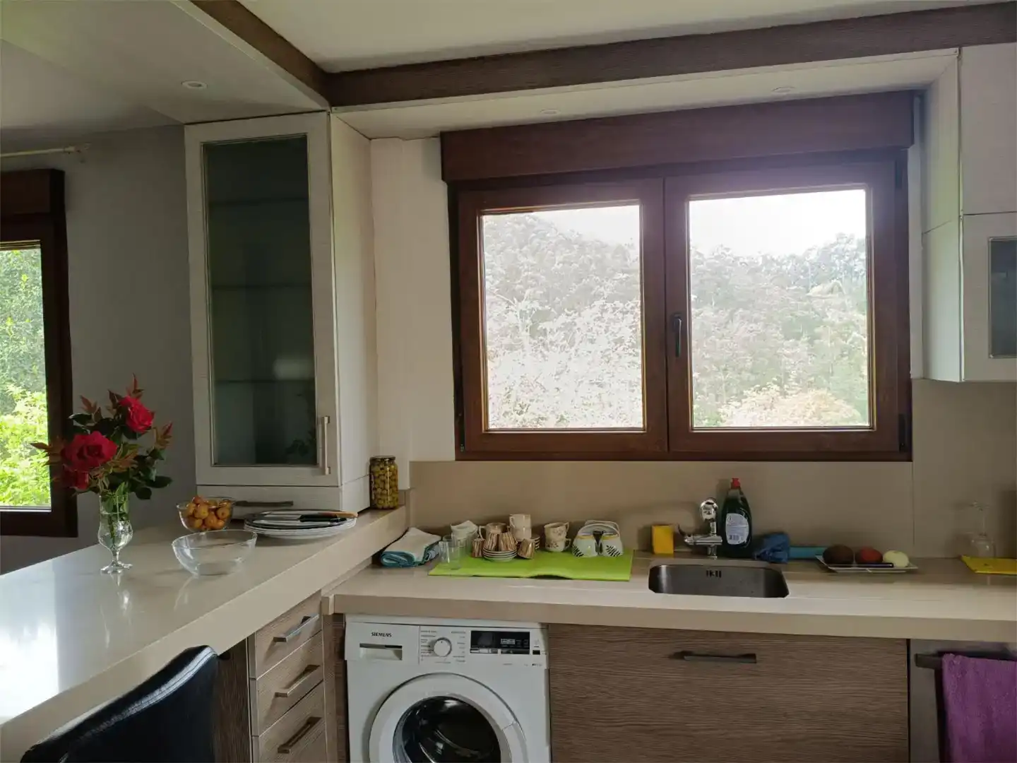 Cuina de Casa o xalet en venda en Vilarmaior amb Jardí privat, Parquet i Moblat
