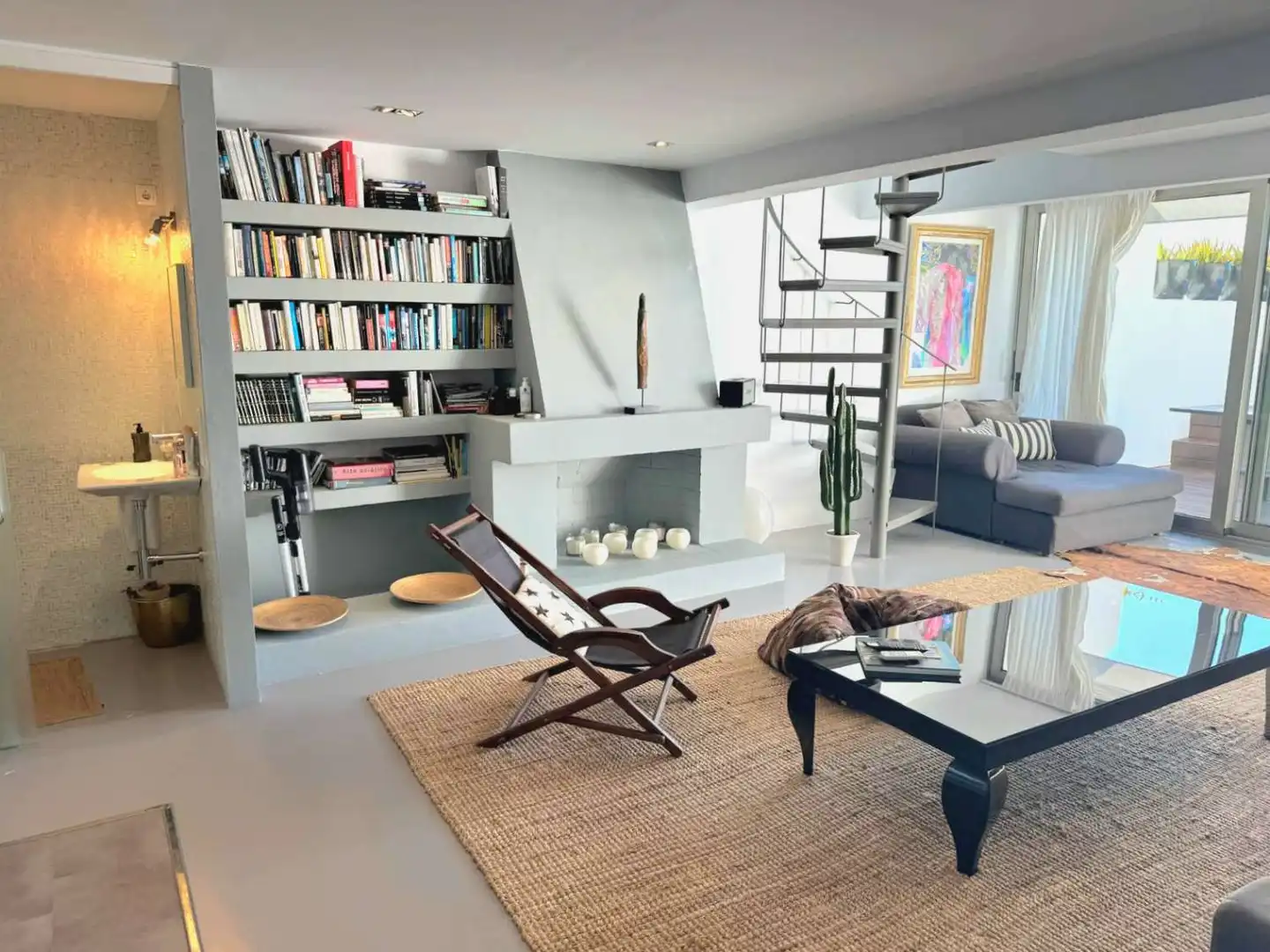 Living room of Duplexes for rent in Santa Eulària des Riu  with Air Conditioner, Heating and Terrace