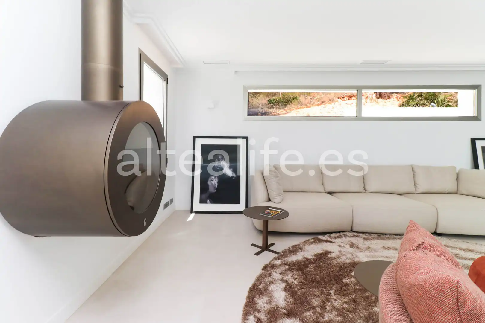 Sala de estar de Casa o chalet en venta en Altea con Aire acondicionado, Jardín privado y Terraza