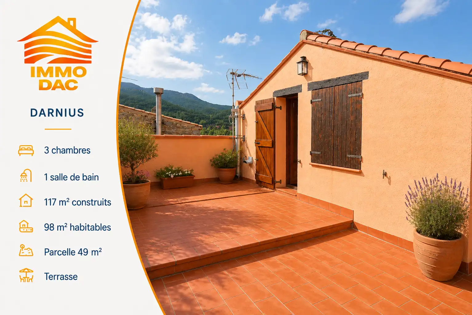 Terrace of Detached homes for sale in Darnius  with Heating, Terrace and Storage room