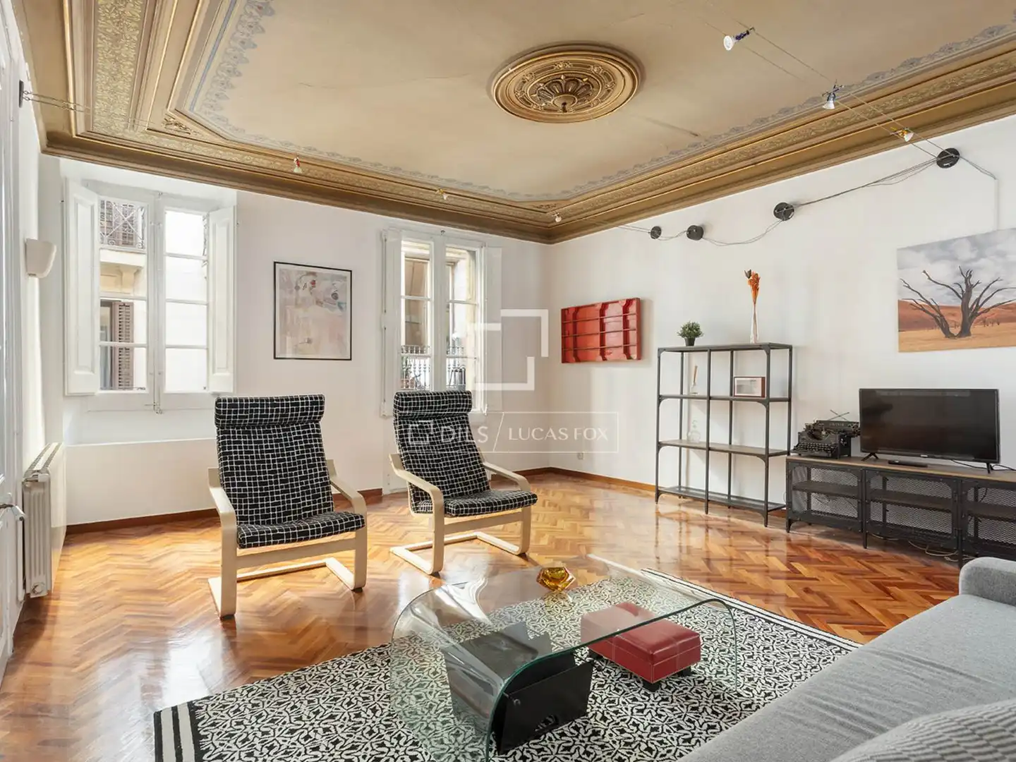 Living room of Flat for sale in Barcelona  with Air Conditioner, Terrace and Balcony