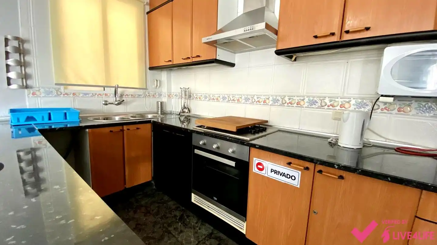 Kitchen of Attic for rent in Valencia  with Air Conditioner, Terrace and Furnished