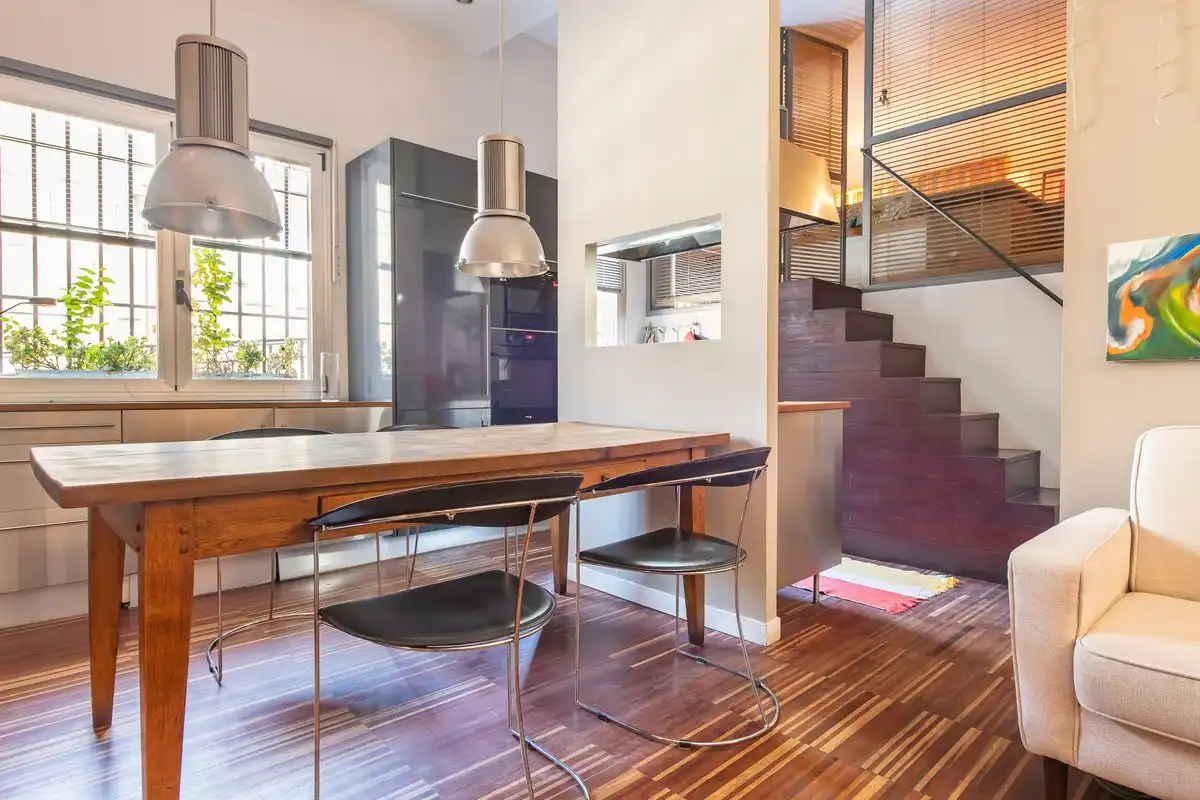 Küche von Loft zum Verkauf in Madrid mit Heizung, Privatgarten und Möbliert