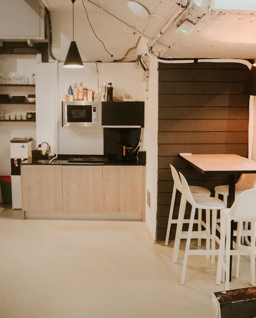 Küche von Büro zur Miete in Málaga mit Klimaanlage