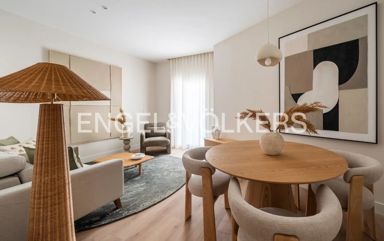 Wohnzimmer von Wohnung zur Miete in Madrid mit Klimaanlage, Heizung und Terrasse