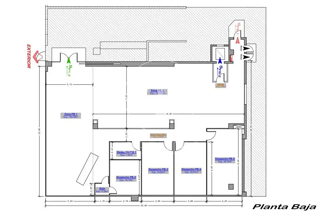 Office space with lift to rent in Carrer del Plom, imagen 76