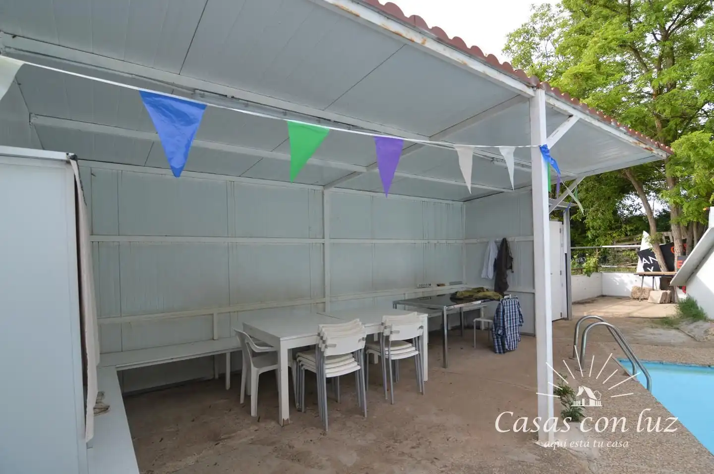 Terrassa de Finca rústica en venda en Zaragoza amb Jardí privat i Piscina