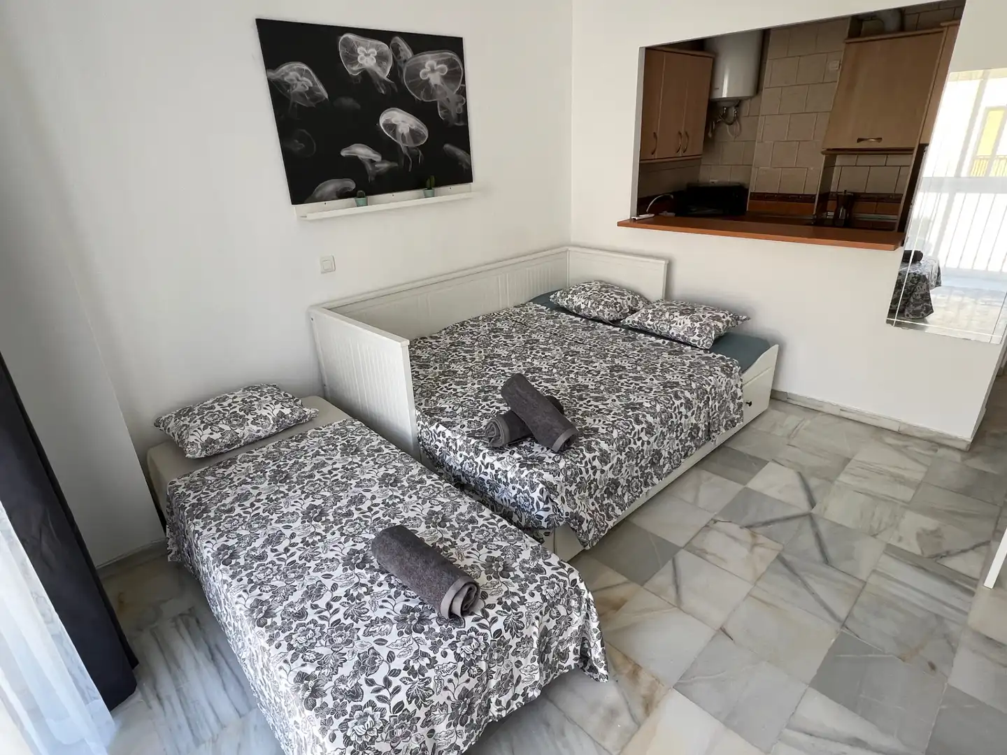 Dormitori de Estudi de lloguer en Málaga amb Aire condicionat, Calefacció i Moblat