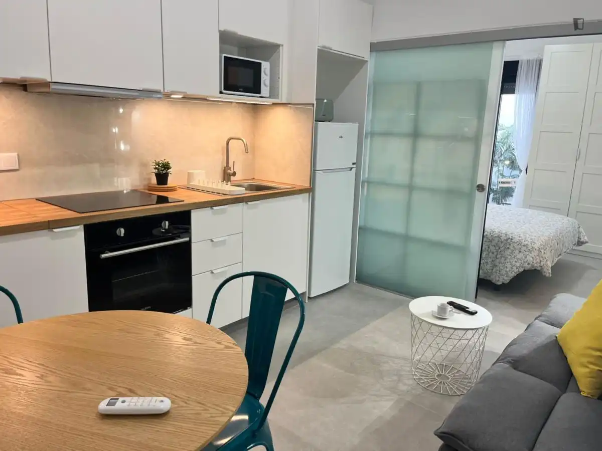 Cocina de Apartamento de alquiler en  Valencia Capital con Aire acondicionado, Amueblado y Horno