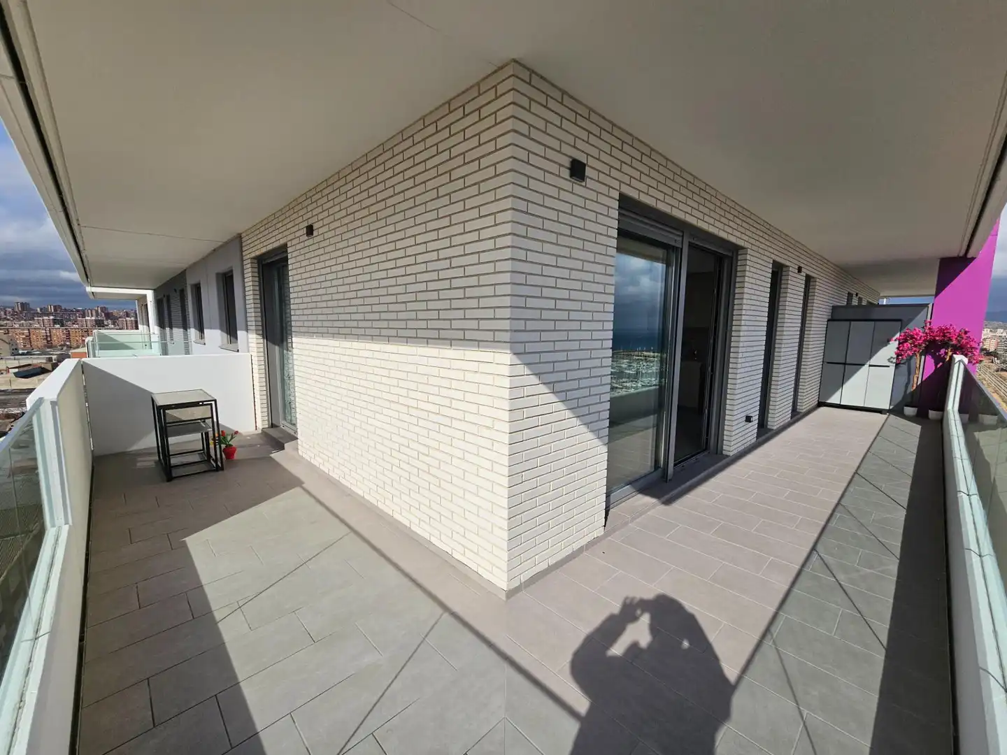 Terrace of Flat for rent in Badalona  with Air Conditioner, Parquet flooring and Terrace